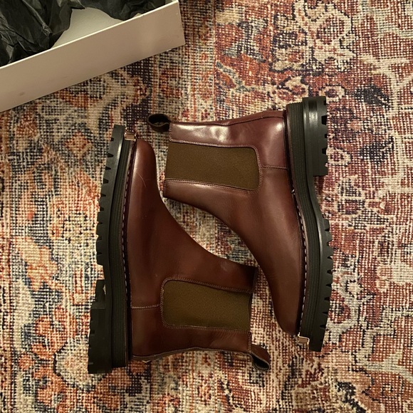 Sandro Noha Leather Ankle Boots - Picture 11 of 12